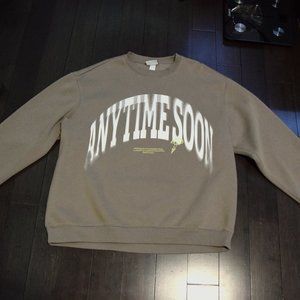 H&M Anytime Soon Brown Crewneck XL